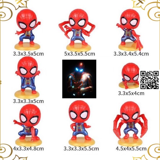 [HCM]Bộ 8 Mô hình Chibi Spider Man Người Nhện 302