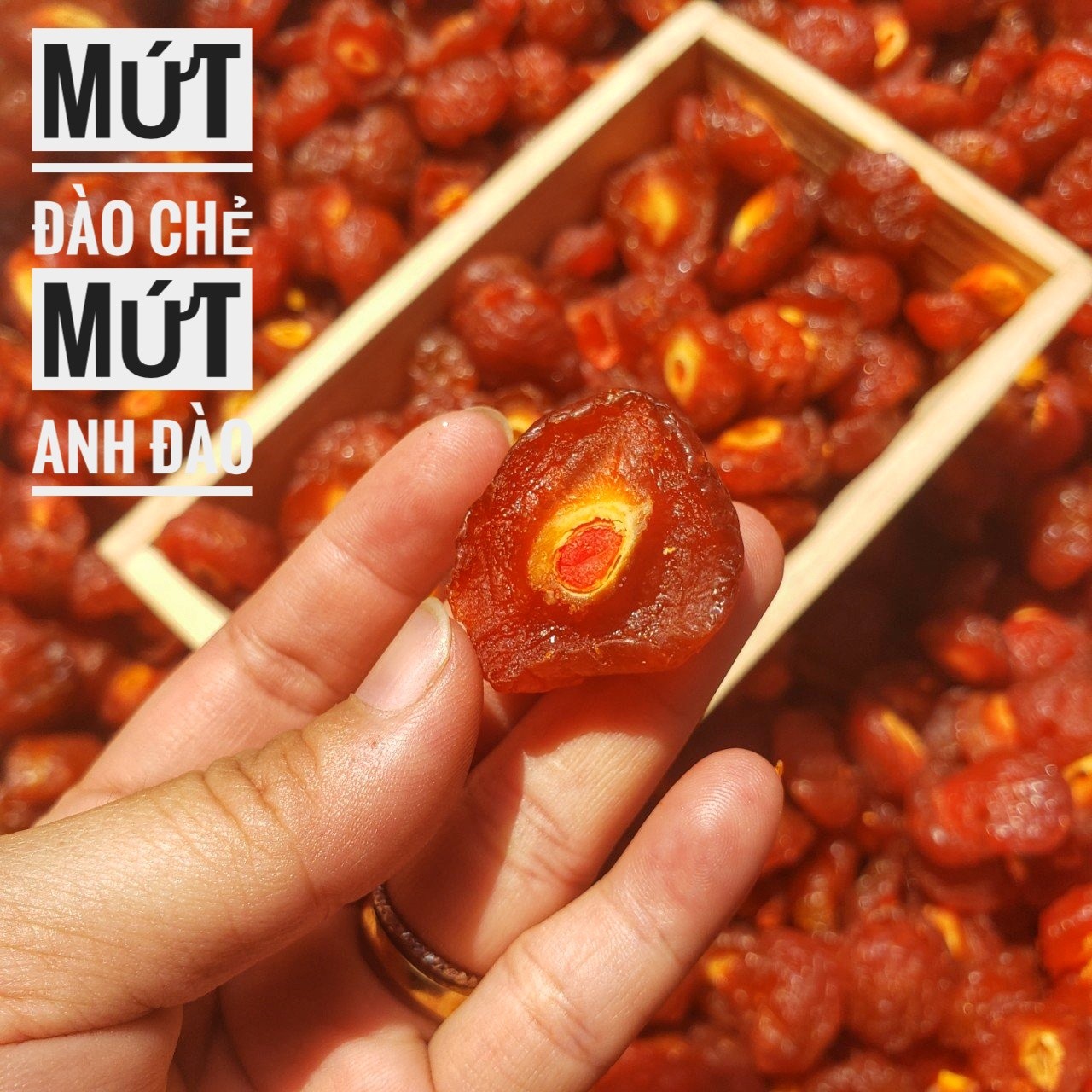 Mứt đào chẻ- mứt anh đào thơm ngon 100g/250g/500g- đồ ăn vặt- tết-mứt tết