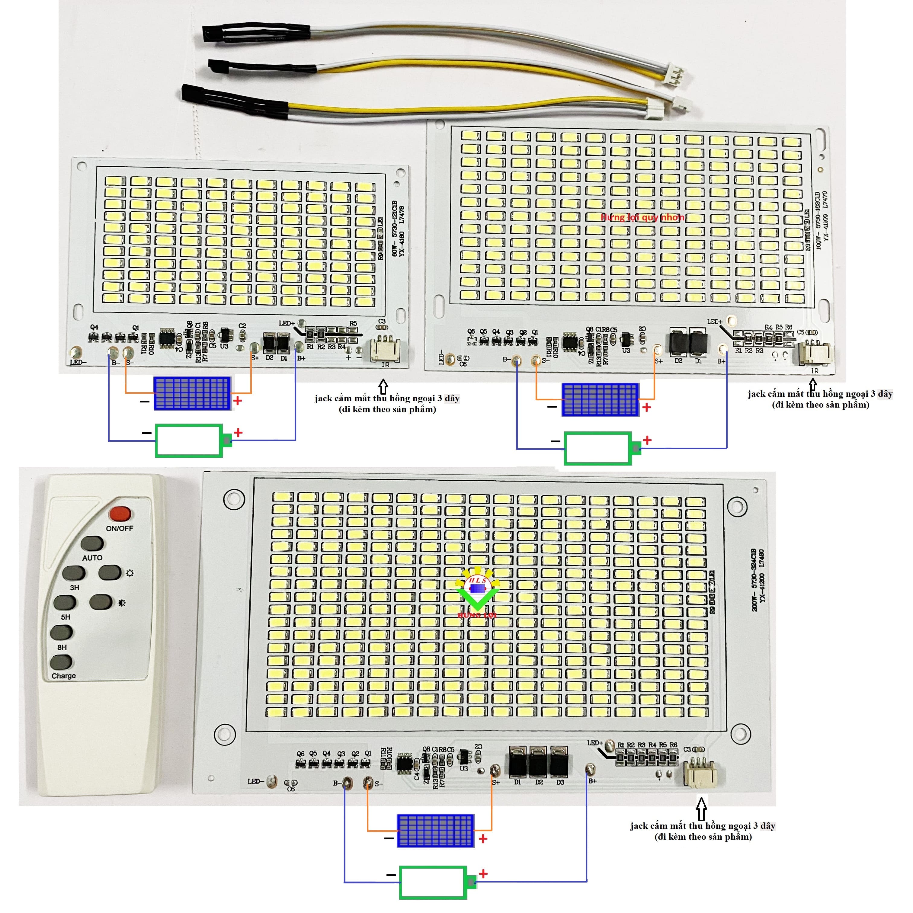 Mạch LED đèn năng lượng mặt trời 60w/100w/200w