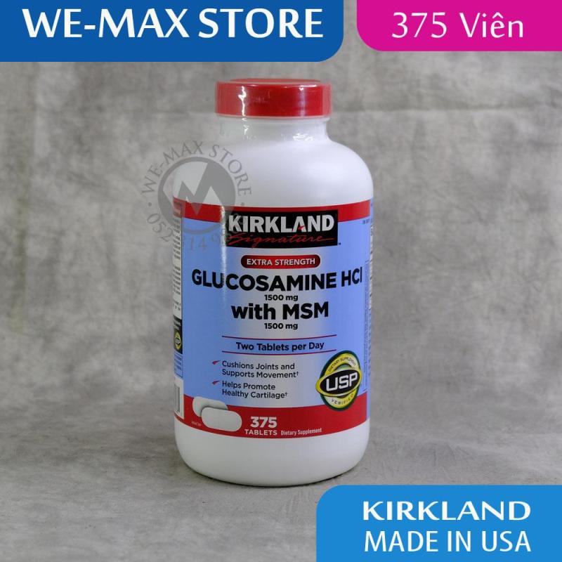 [375 viên] Glucosamine HCL 1500mg Kirkland With MSM 1500mg - Chống thoái hóa xương khớp - WE-MAX STORE