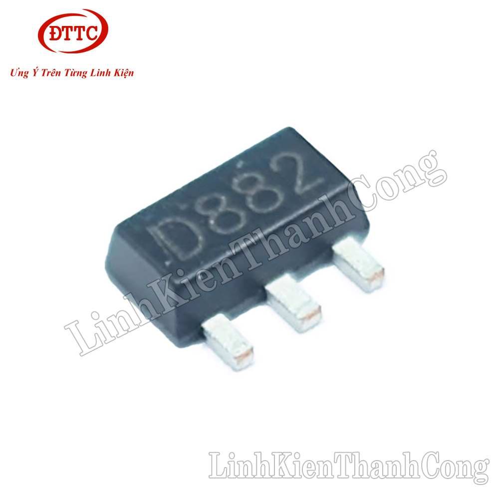 Bộ 2 chiếc d882 2sd882 trans npn 3a 30v sot89