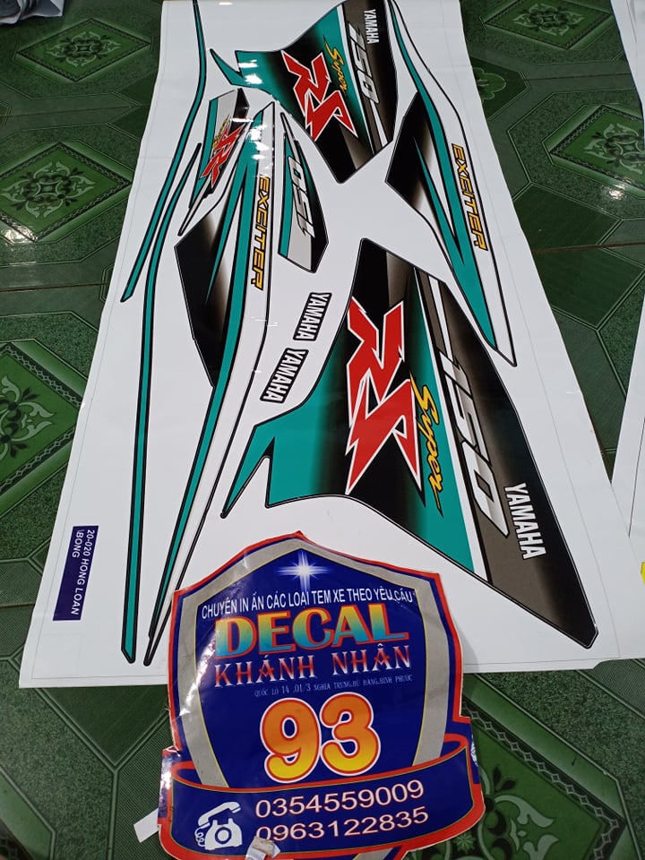 tem rời ex 150 decal 3 lớp ko bay màu