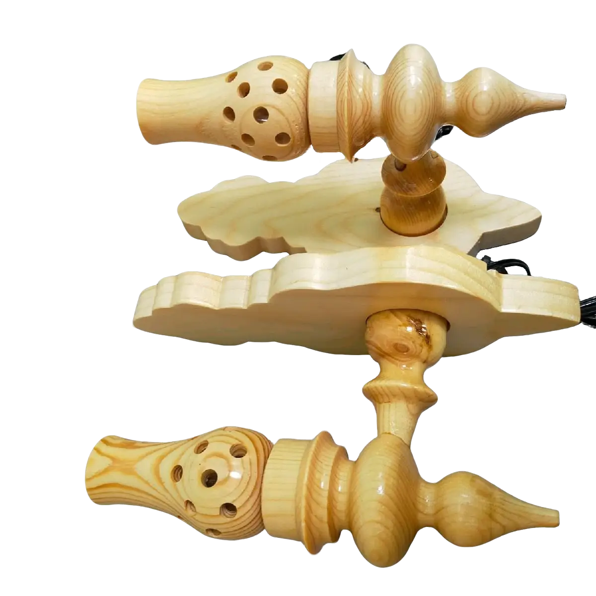 Đèn gỗ thông ốp tường 22cm kèm bóng đèn