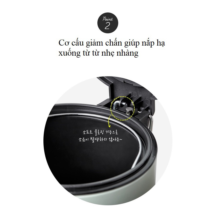 Thùng rác Lock&Lock Classic có đạp chân 3 lít - BYP101 (CL)