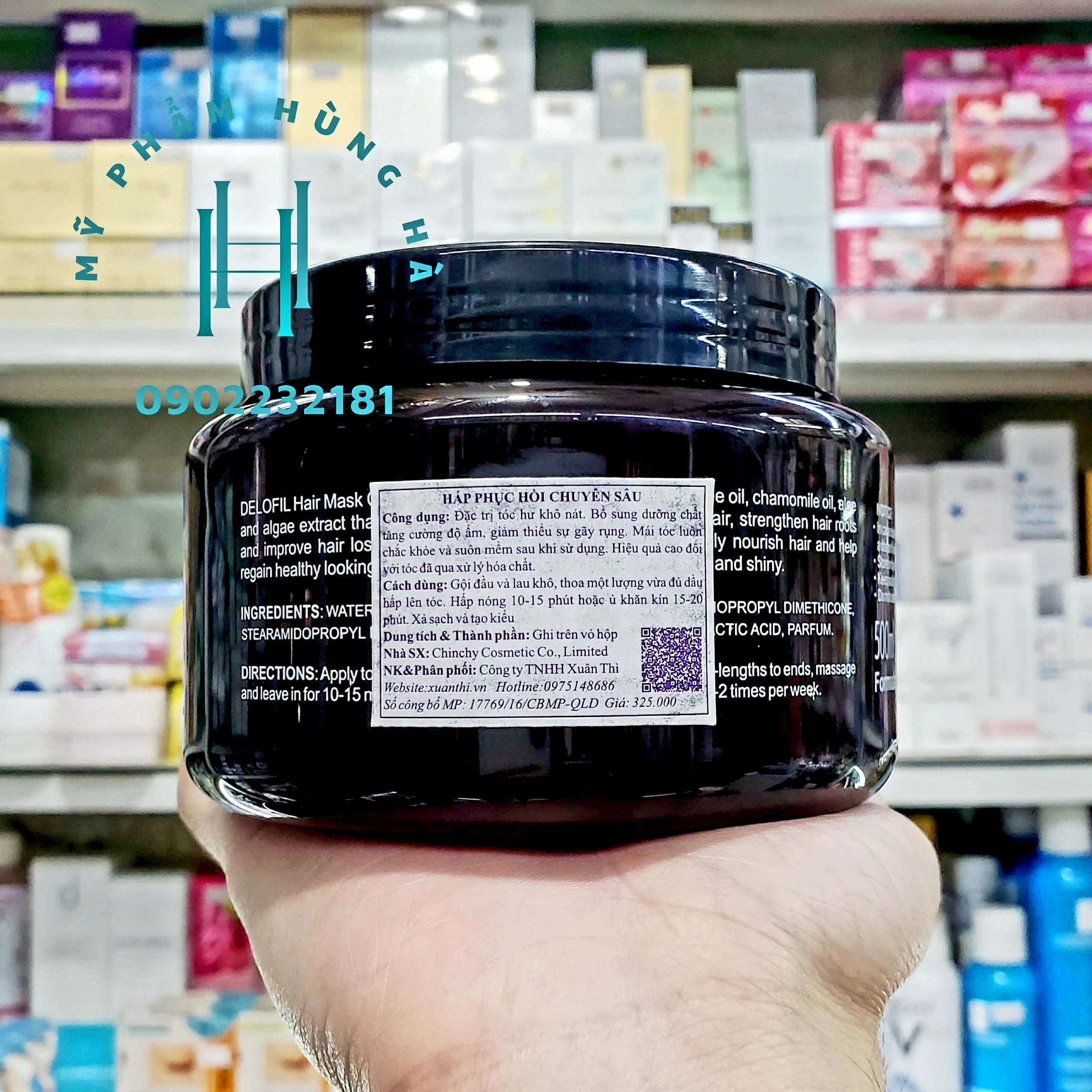 Kem ủ tóc, kem hấp tóc Delofil Argan Oil Protein 500ml