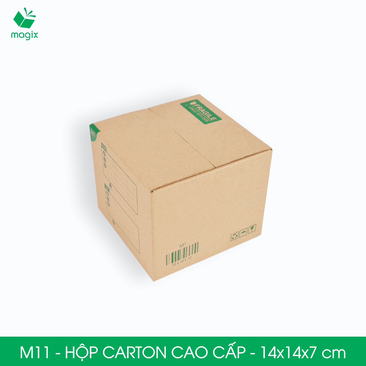 M11 - 14x14x7 cm - 60 hộp carton đóng hàng cao cấp - Thùng carton, hộp gói hàng | Magix Packaging