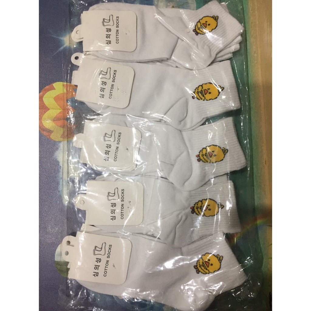Set 5 Đôi Tất Vịt Vàng Cổ Ngắn - Mẫu Mới Siêu Hot ( Ảnh Thật )