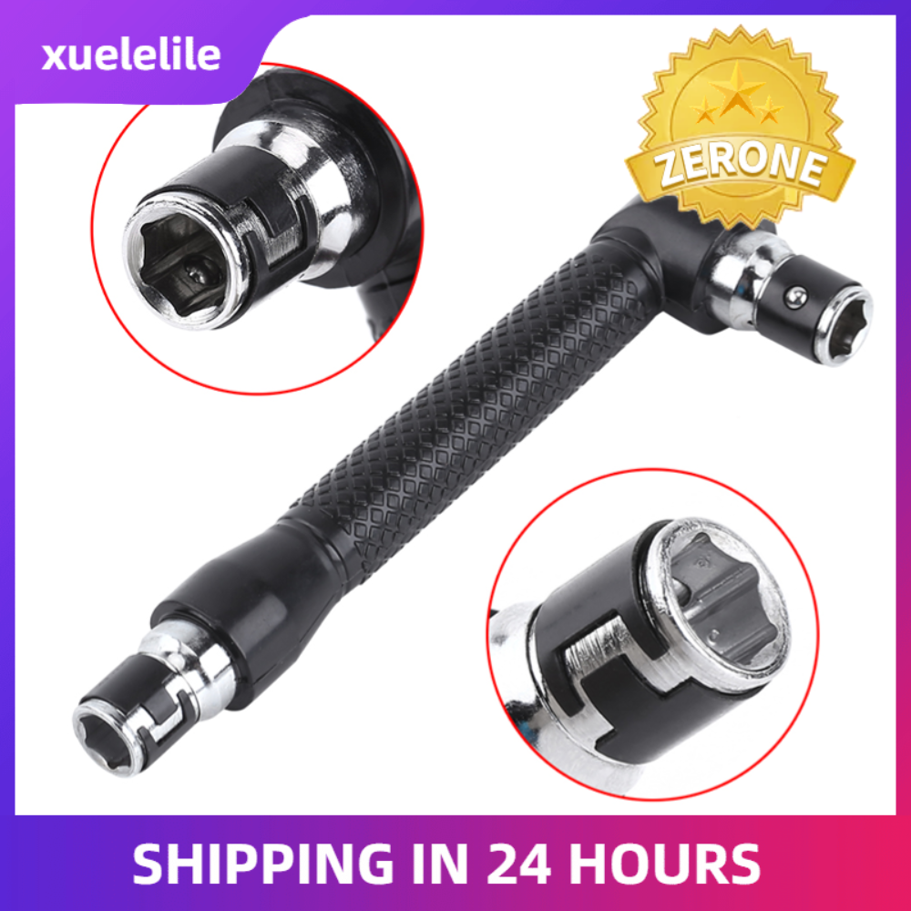 L-Shape 1/4 Inch Hex Socket Wrench Double L-Shaped Wrench Head For Screwdriver Bits Hand Tool