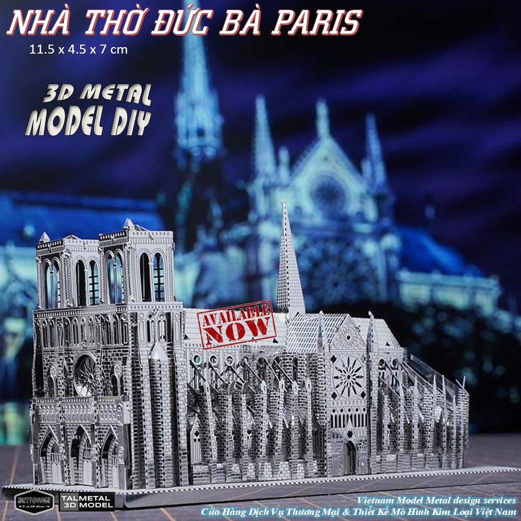 Mô Hình Thánh Đường Nhà Thờ (Kim loại lắp ghép 3D)