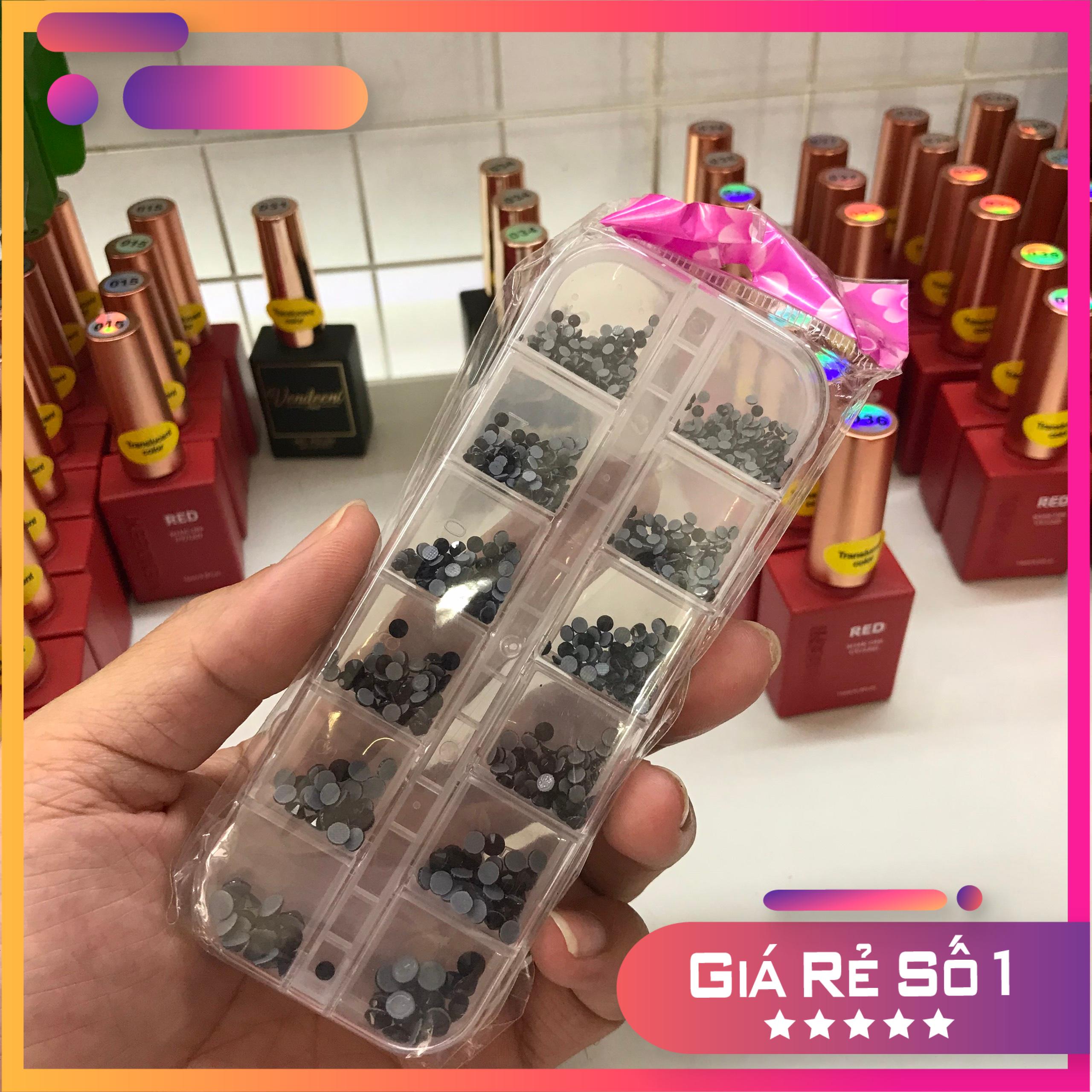 Set đá chân keo 12 ô mix size siêu sáng