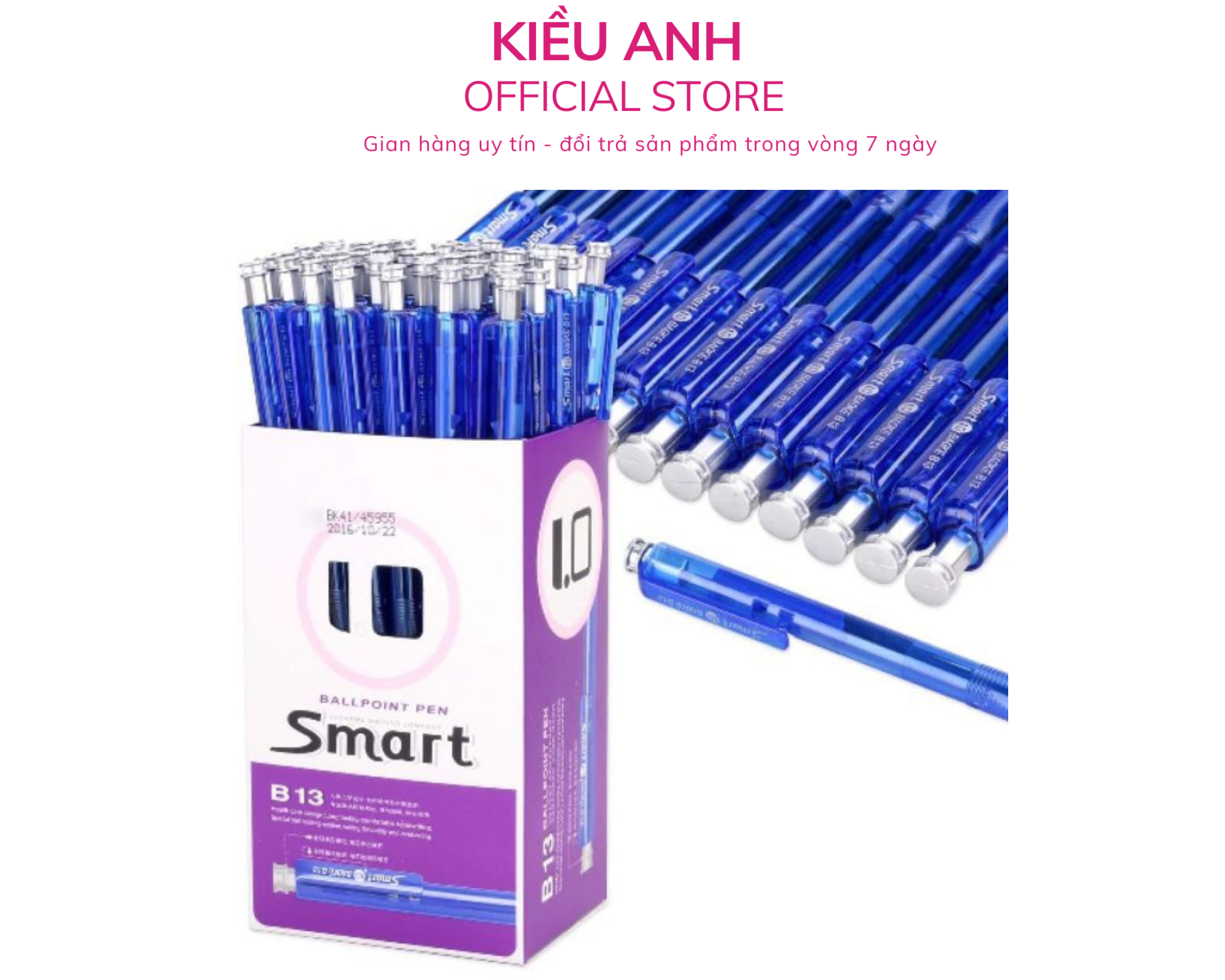 ( Combo 5 bút ) bi BAOKE Smart B13 mực xanh/đen