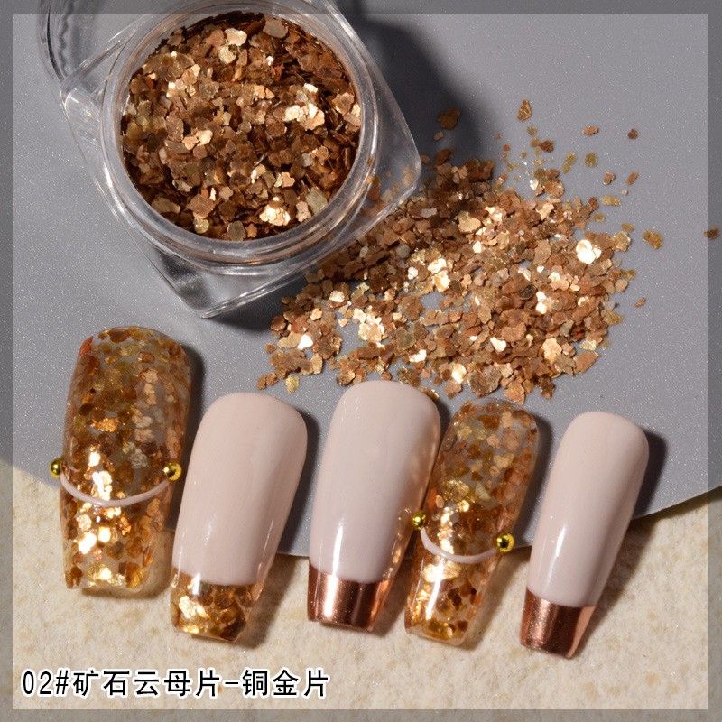 Set Nhũ Vẩy Cá Gold | 6 Màu Trang Trí Móng