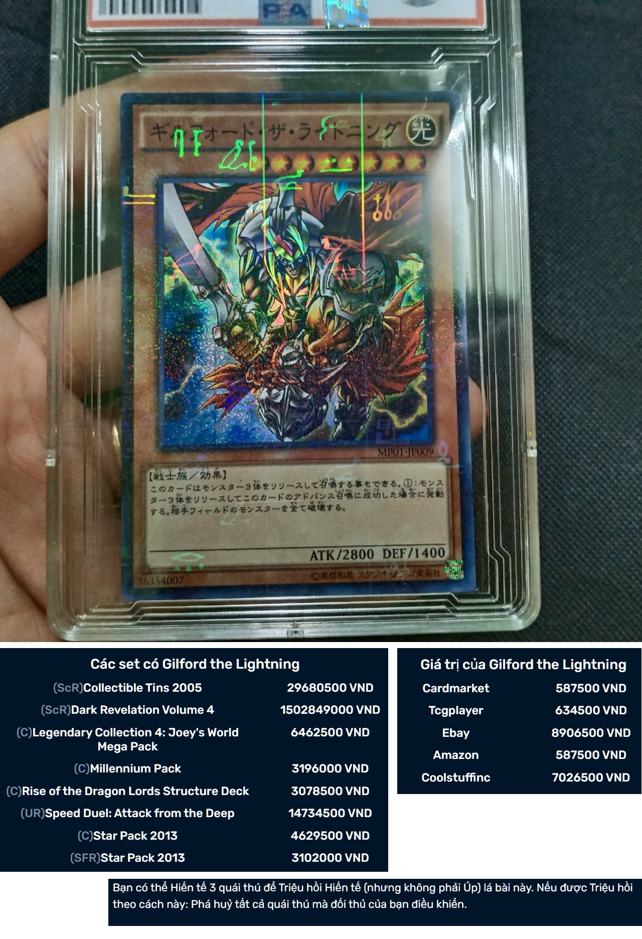 yugioh card gilford the lightning Yugioh Gilford the Lightning CT2-EN001 Limited Edition Secret Rare Nea