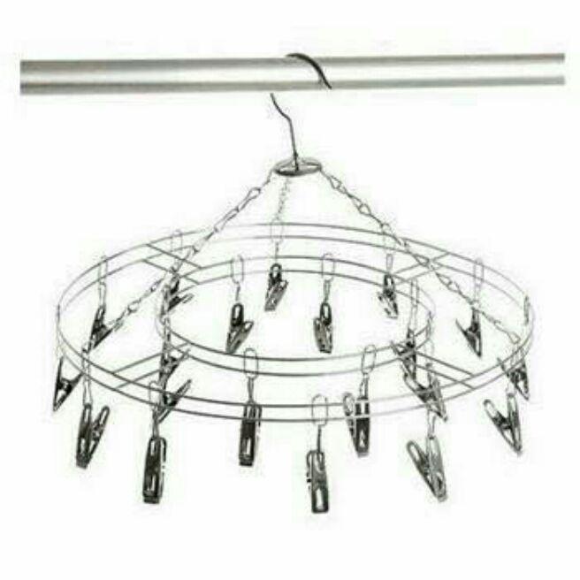Móc trùm treo quần áo 20 kẹp inox