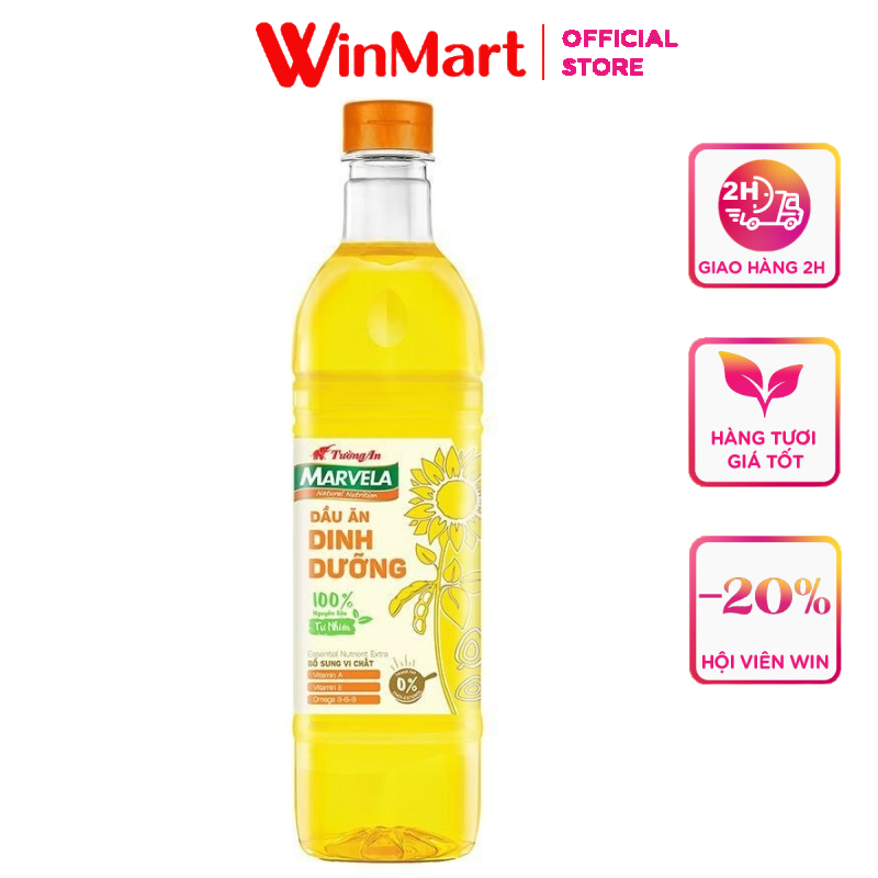 - Dầu ăn dinh dưỡng Marvela Tường An chai 1L