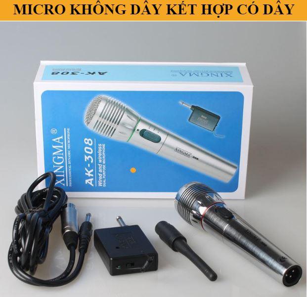 [xả hàng - Giá sốc] Bộ MIC Hát Karaoke Không Dây Đa Năng Giá rẻ , Dùng cho ÂMLY, LOA KÉO , loa trợ Giảng, Mic không dây kết hợp có dây hát karaoke 2 trong 1.