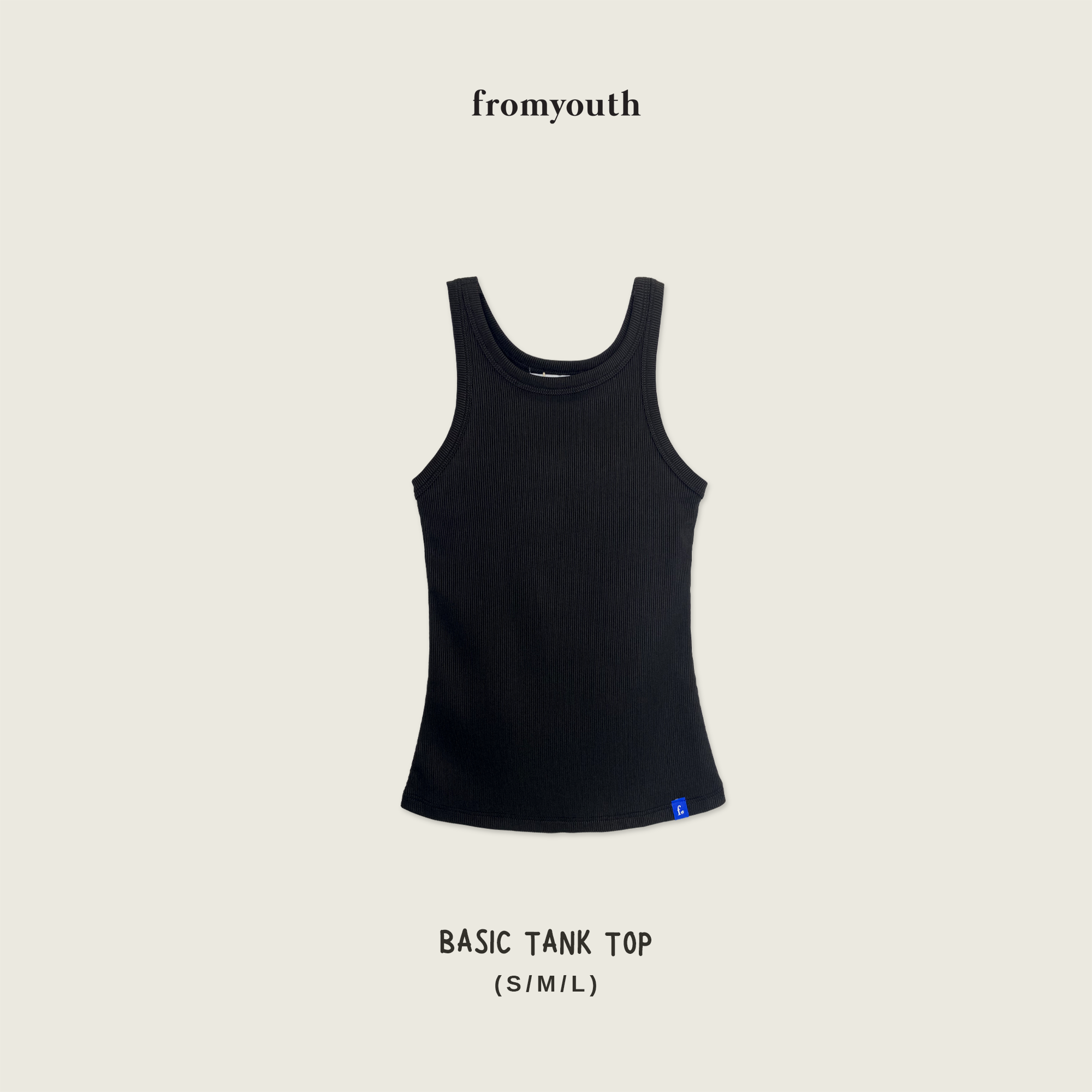 Áo ba lỗ thun gân NAKED by V - Basic Tank Top