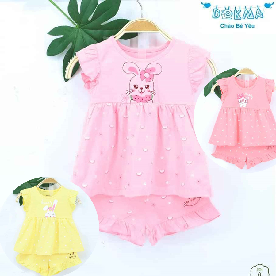 Dokma - Bộ áo váy Bé Gái 9-24M