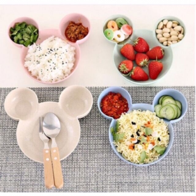 Khay Ăn Dặm Lúa Mạch Hình Mickey