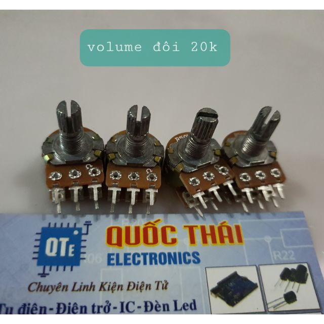 Combo 4 biến trở volume 20k đôi (6 chân)