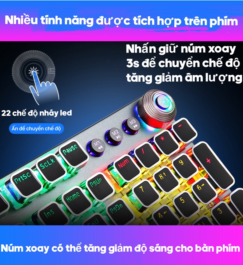 Bộ bàn phím cơ và chuột gaming có đèn LED chơi game nhiều màu cho máy tính laptop pc, trục blue switch FZ508+V5 tia sét combo phím chuột gaming cực chất dùng cho máy tính, laptop, pc