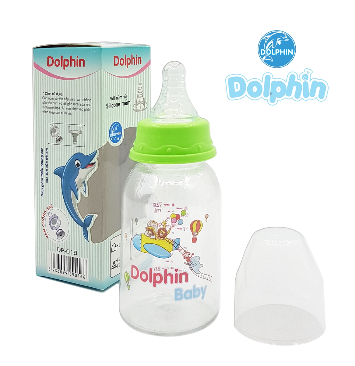Bình Sữa Nội Địa Cổ Hẹp PC Dolphin 60ml/ 125ml/ 250ml