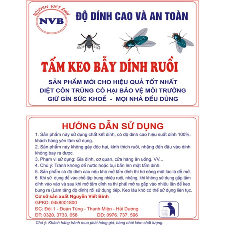 [sỉ ib] Thùng 1000 miếng keo dính ruồi (nhiều keo), bẫy ruồi, dán ruồi