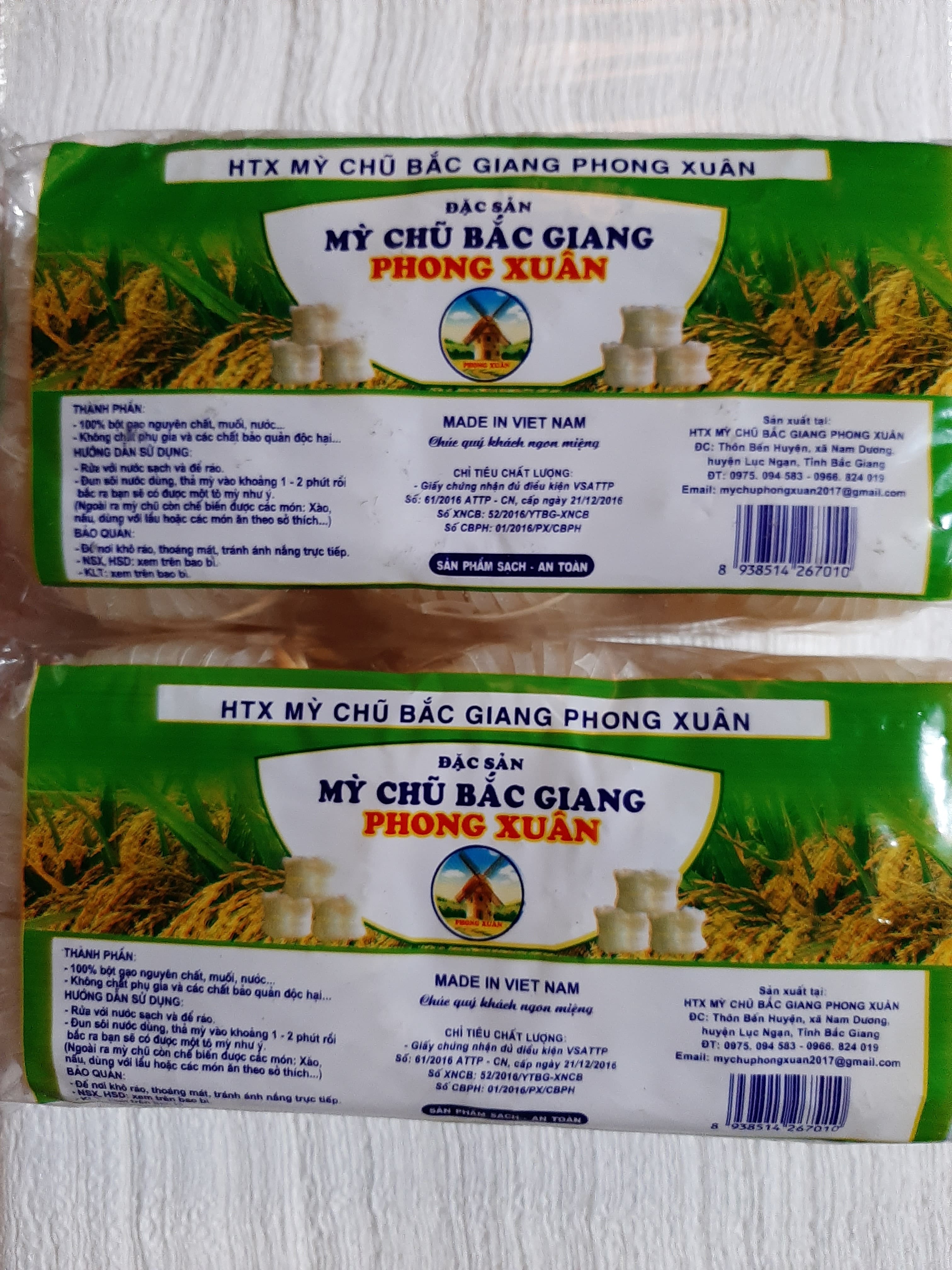 Mỳ chũ Bắc Giang gói 700g
