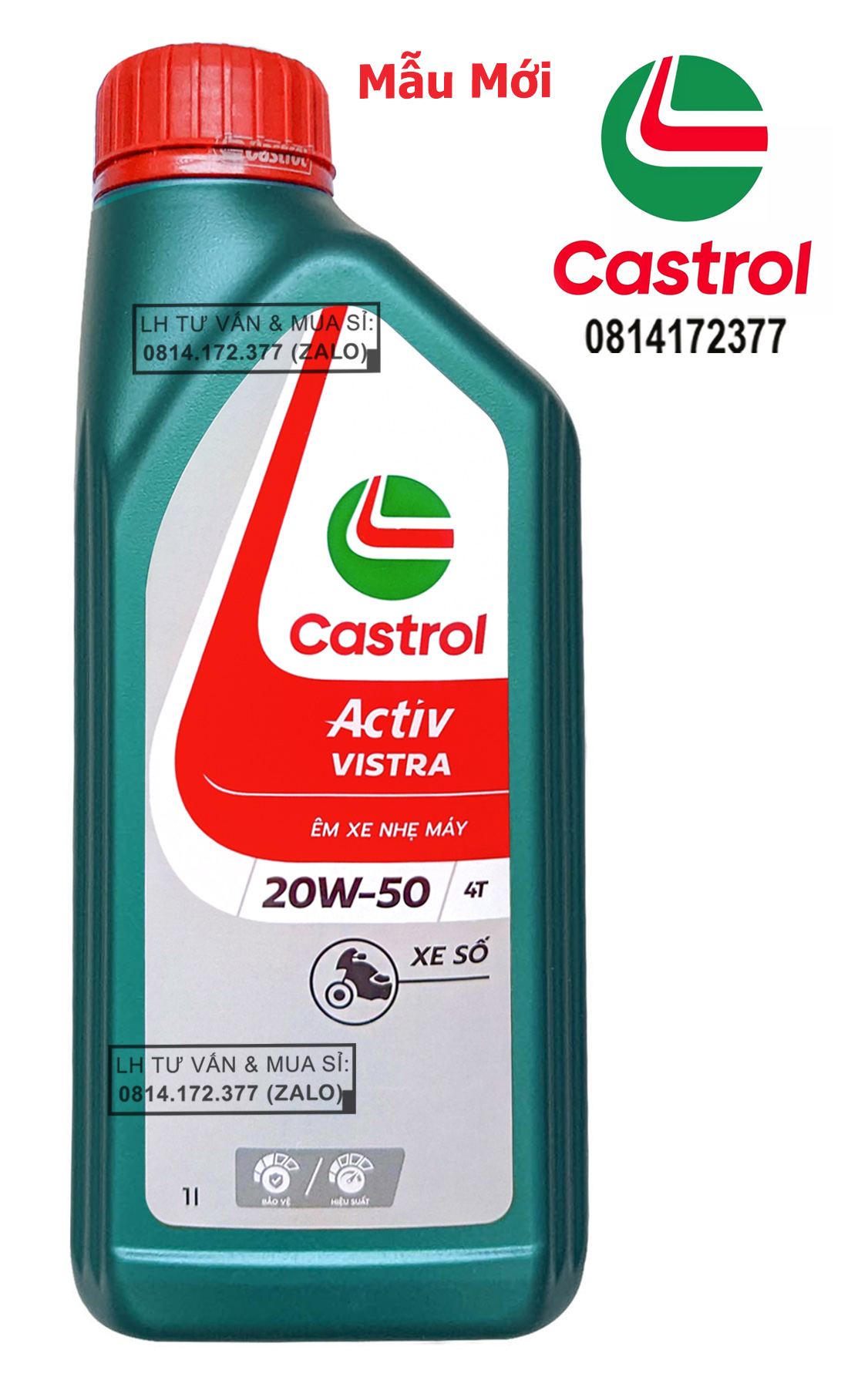 Dầu Nhớt Xe Số Castrol Vistra 20w50 1000ml  ( 1L ) ( Thế Hệ Mới )