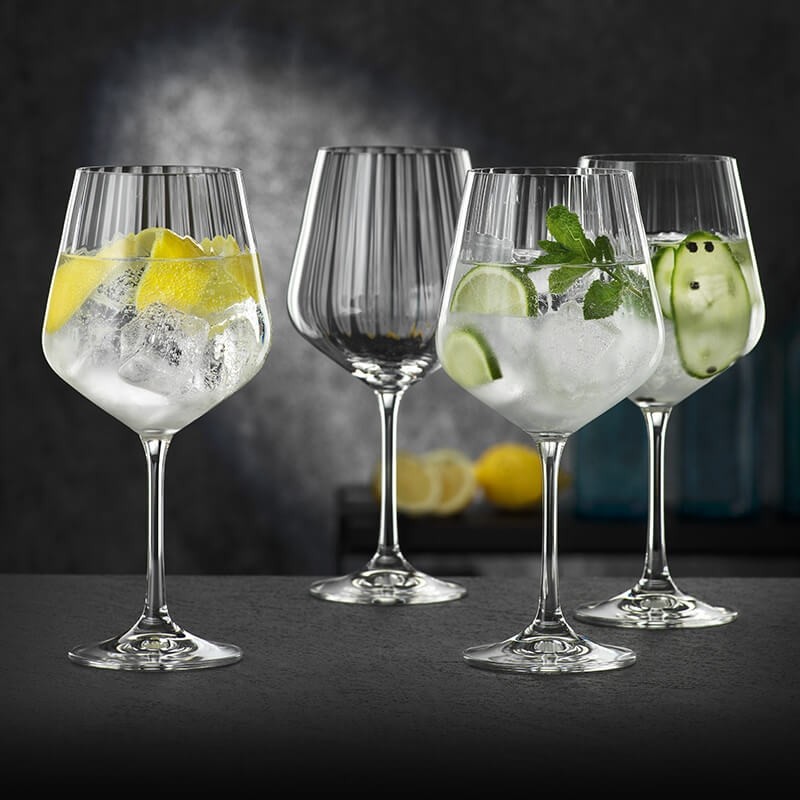 Bộ 4 ly pha lê có rãnh gin & tonic 102892 nachtmann