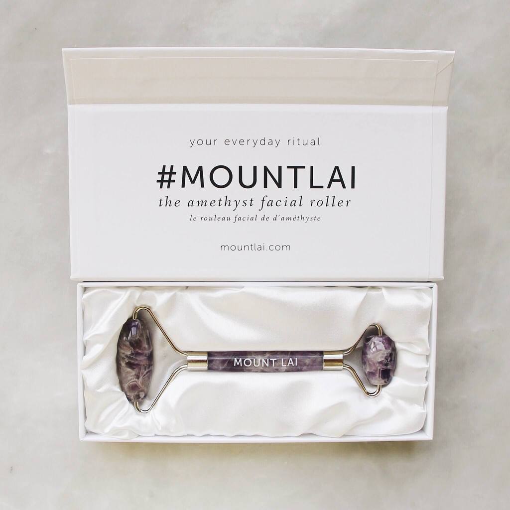 [HCM]Thanh lăn mát xa chăm sóc da mặt Mount Lai Jade Roller Rose Quartz Amethyst