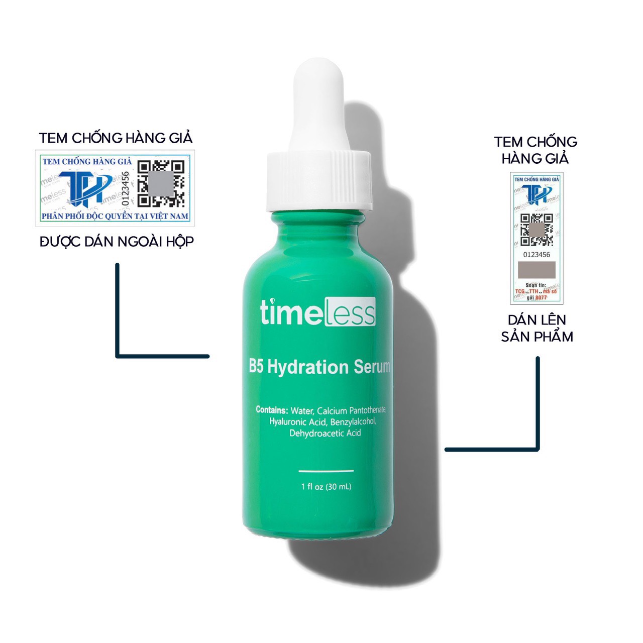 Tinh Chất Làm Dịu, Phục Hồi Da Timeless Vitamin B5 Serum 30ml