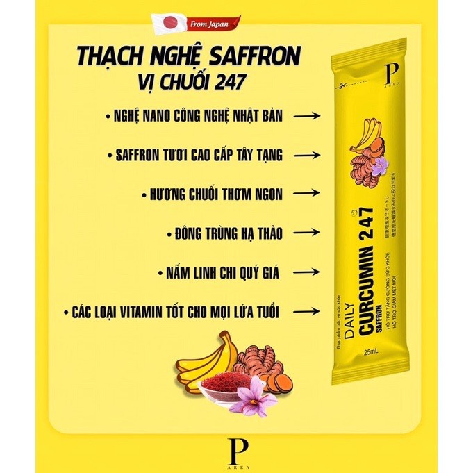 Thạch nghệ saffron vị chuối 247