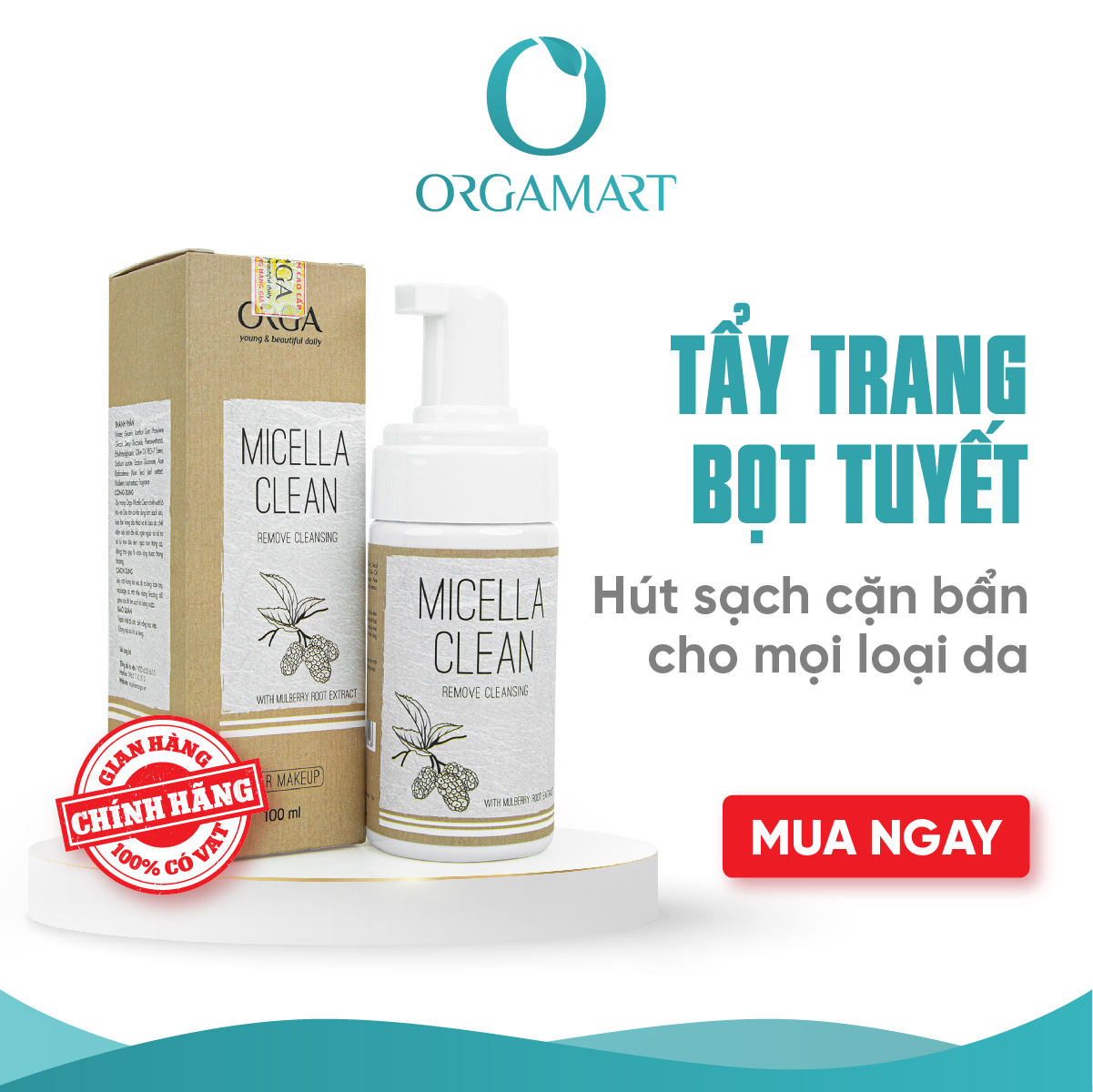Sữa Rửa Mặt Tẩy Trang ORGA - MICELLA CLEAN ( 100ml )