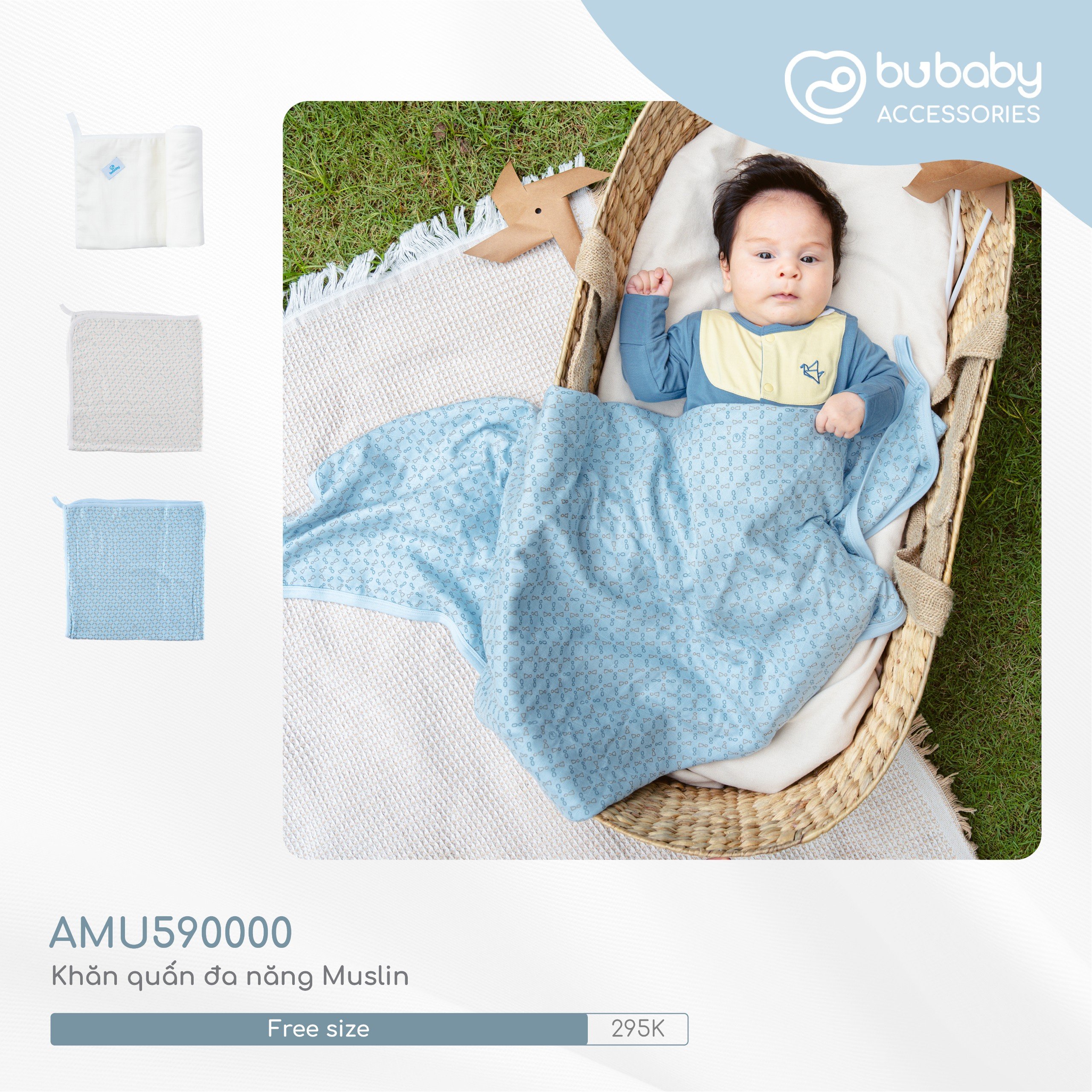 Khăn quấn đa năng Muslin trẻ em Bu