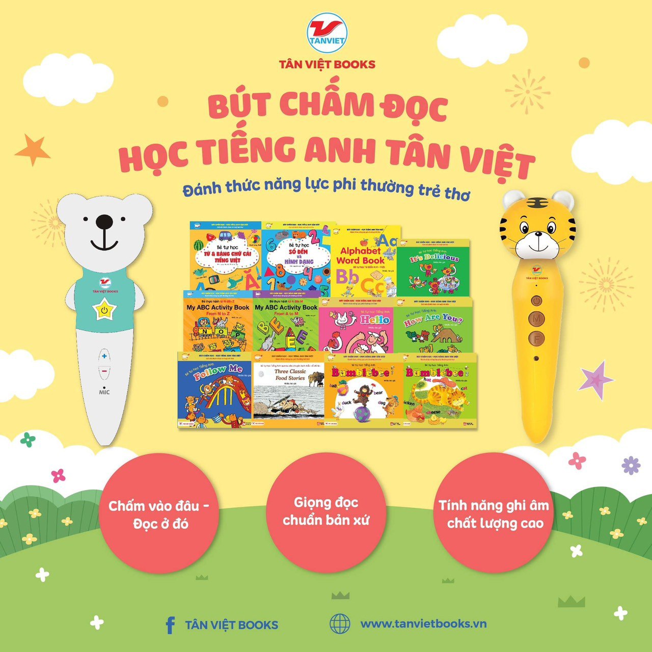Sách - bút chấm đọc - học tiếng anh tân việt-vanlangbooks