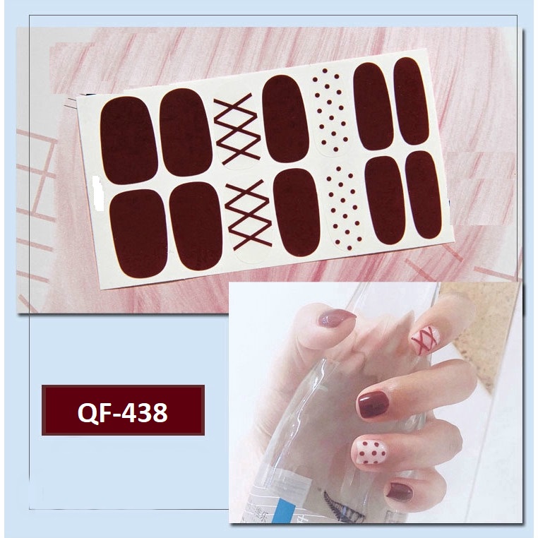 Set 14 Nhãn Dán Móng, Sticker Dán Móng 3D dễ thương 💖💖💖