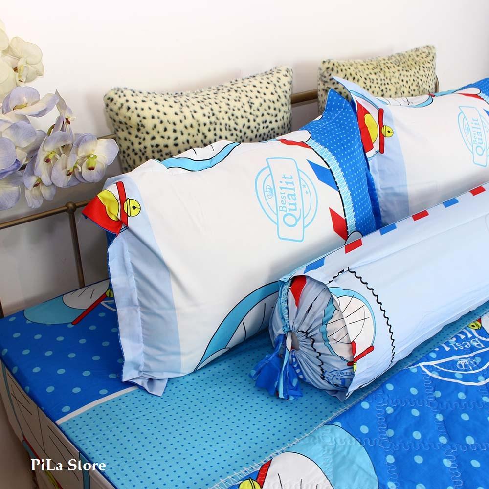 [HCM]Bộ Drap Nệm Cotton Poly Hàn Quốc Doremon