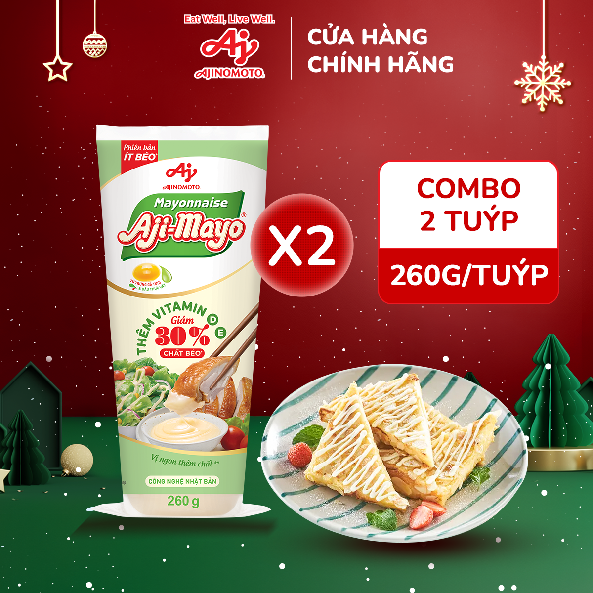 Combo 2 tuýp Xốt Mayonnaise Aji-mayo® giảm 30%&hellip;