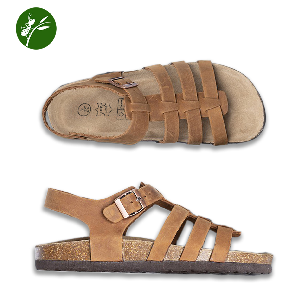 Giày sandal Nam Nữ Da thật quai rọ chiến binh (Size 35-45)