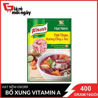 Hạt Nêm Knorr Từ Thịt Thăn, Xương Ống Và Tủy Bổ Sung Vitamin A 400 Gram 16 thumbnail