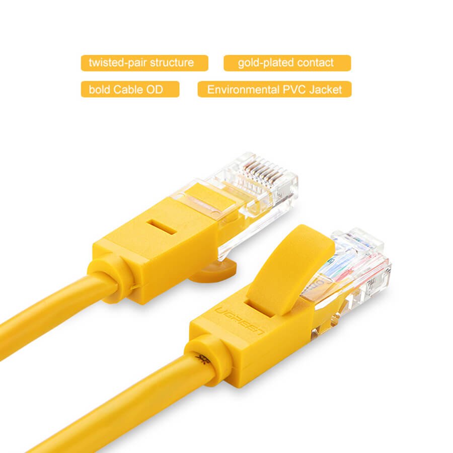 Cáp mạng đúc sẵn 2 đầu CAT5 dài 1-10M Ugreen NW103