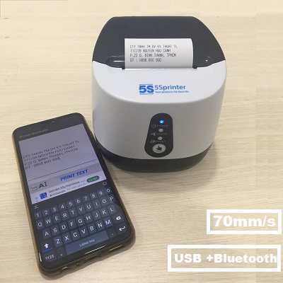 Máy In Hóa Đơn K57 Gprinter ISH-58 ( USB + Bluetooth) in qua điện thoại