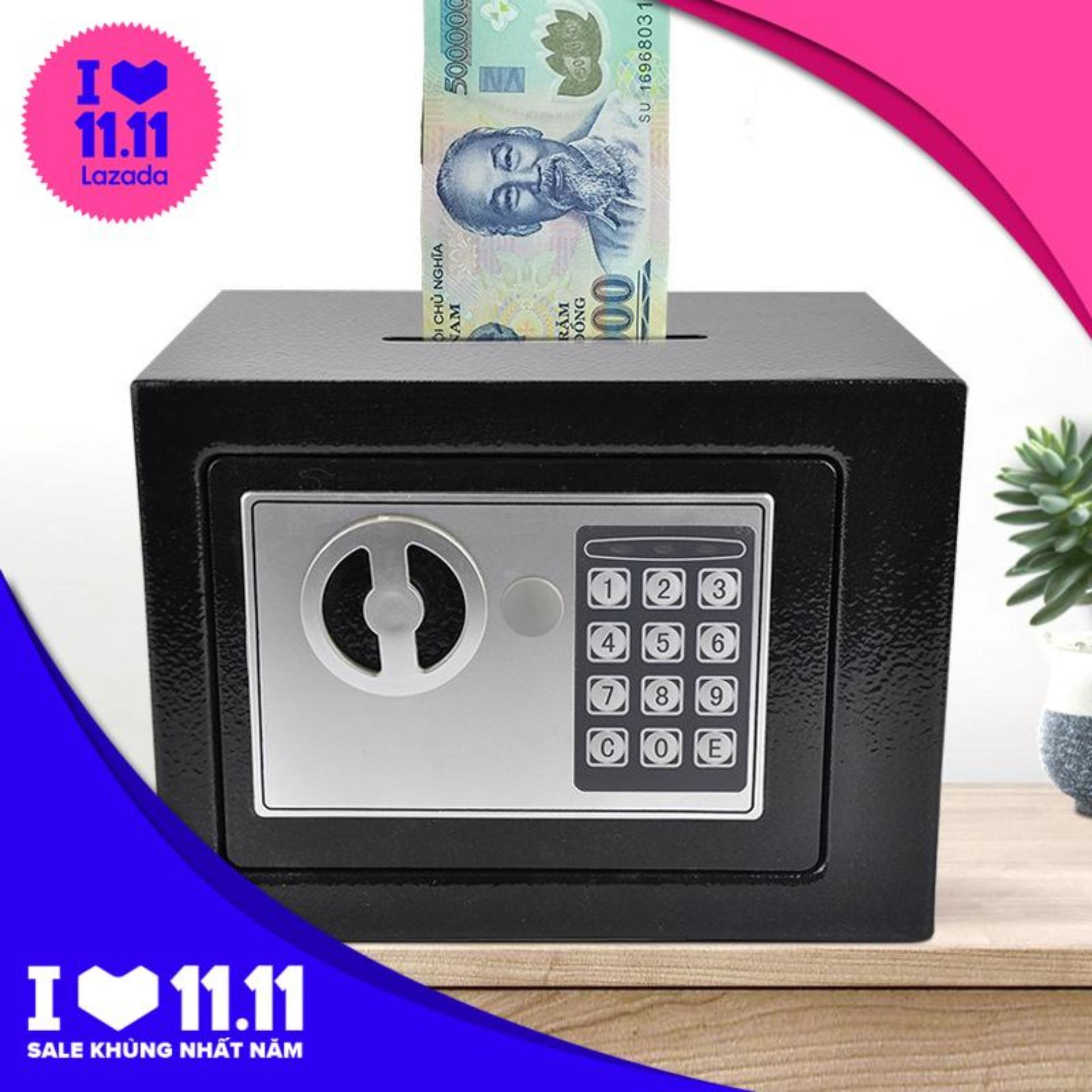 [HCM]Két sắt mini điện tử có khe nhét tiền