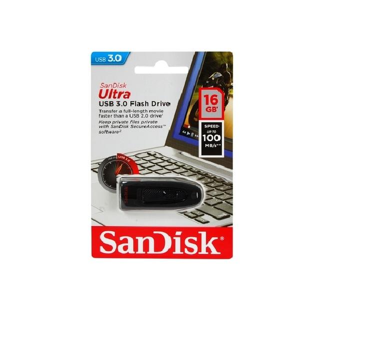USB 3.0 SanDisk Ultra CZ48 16GB 100MB/s (Đen)
