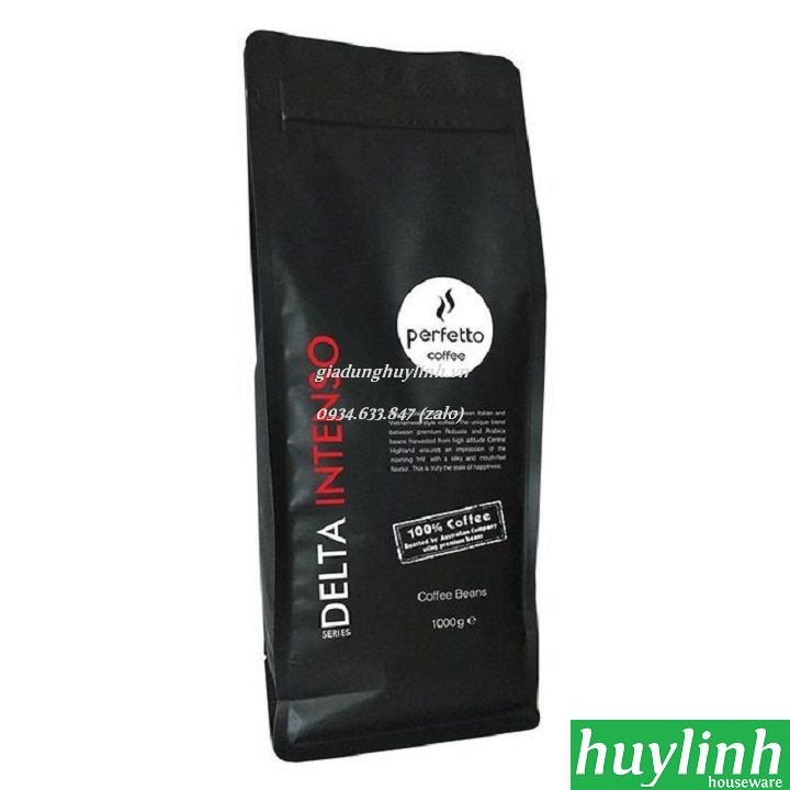 Cà phê hạt Perfetto Delta Series Intenso - 1 kg (Arabica + Robusta)