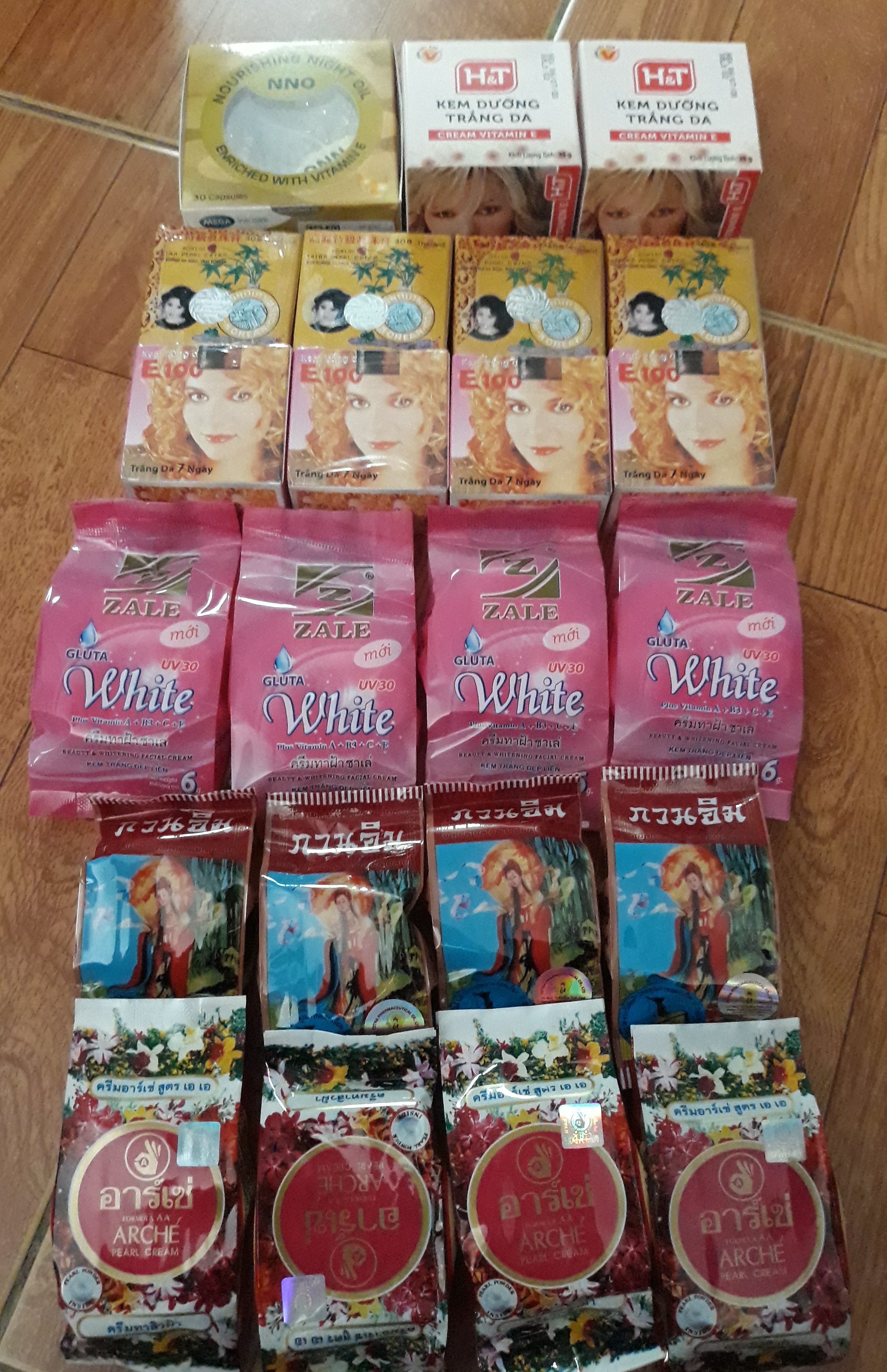 combo trộn kem trắng da mặt 263k