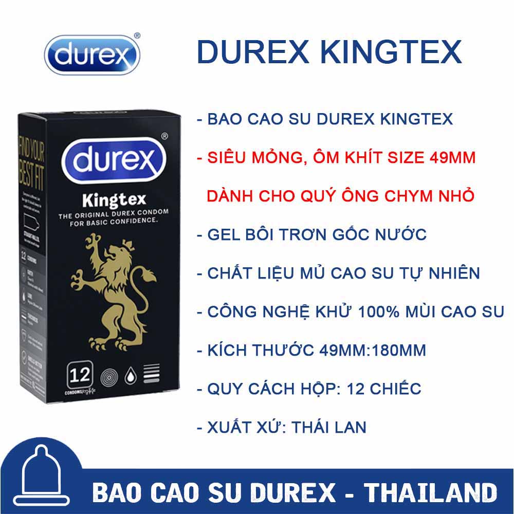 Bao cao su Durex Kingtex 12C  [GIẤU TÊN SẢN PHẨM]
