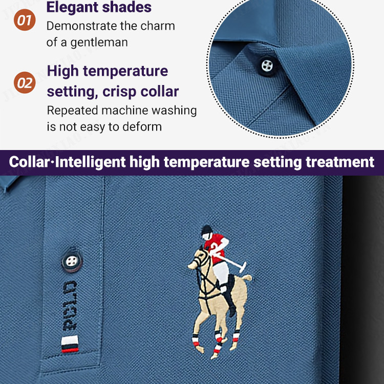 Fine Quality Polo Tee with Embroidered Logo for Men