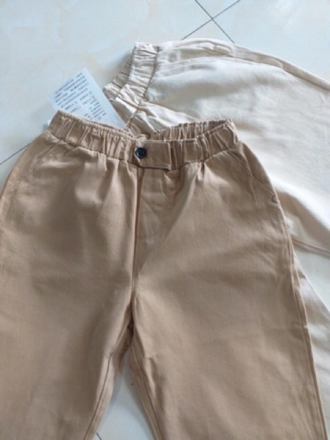Quần baggy chất liệu kaki dày dặn